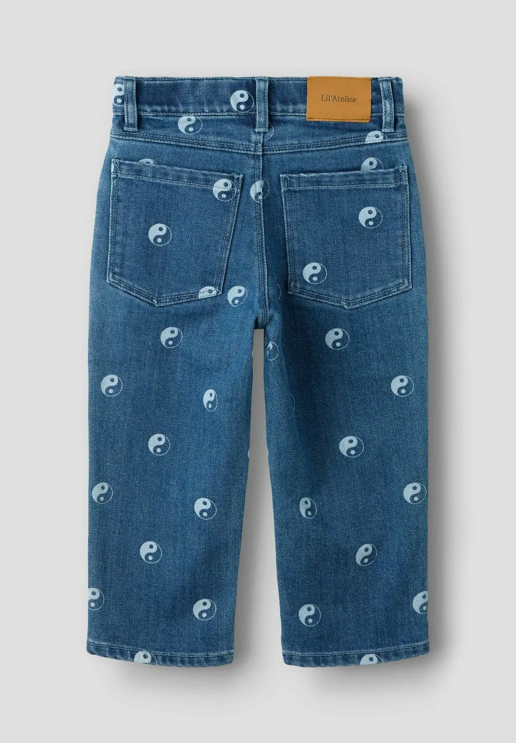 Свободные джинсы с принтом - джинсы свободного кроя Lil' Atelier, Dark Blue Denim — фото 2