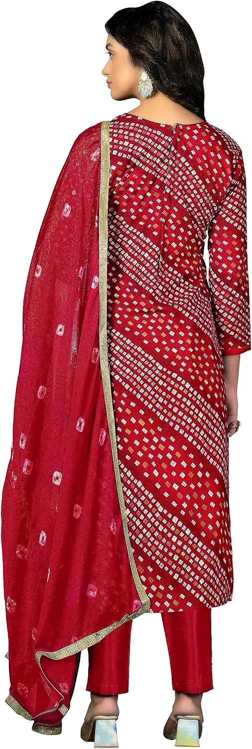 Женский костюм сальвар-камиз с вышивкой GJ Fashion, Mehandi — фото 4