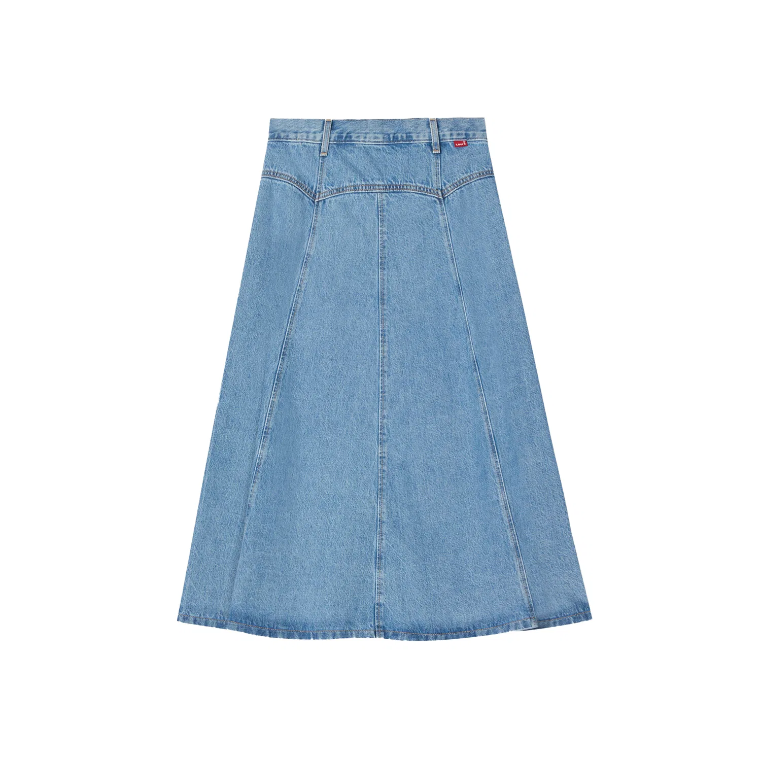 Женская джинсовая юбка-миди А-силуэта Levi's, Light Blue — фото 3