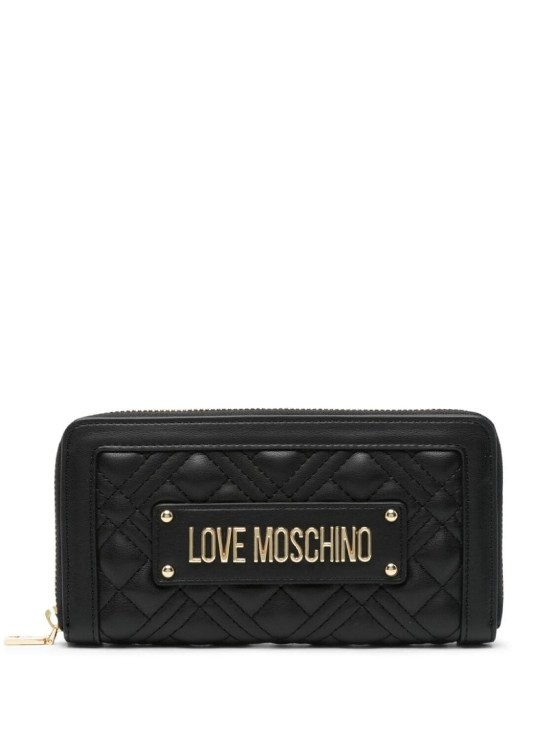 

Love Moschino стеганый кошелек с логотипом, черный