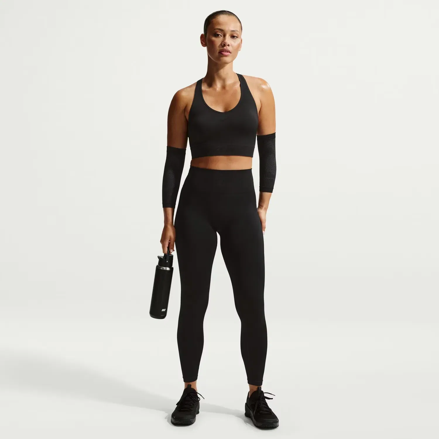 Женские леггинсы с высокой посадкой Nike Pro Seamless 7/8, Negro