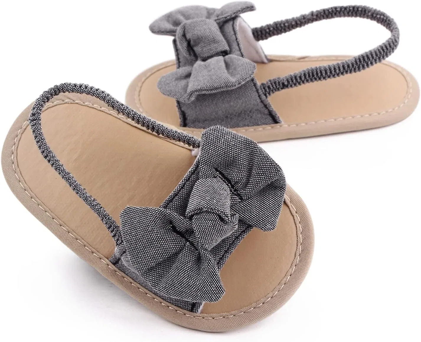 Детские сандалии для девочек с бантом, модель Jelly Sandal, Grey — фото 2