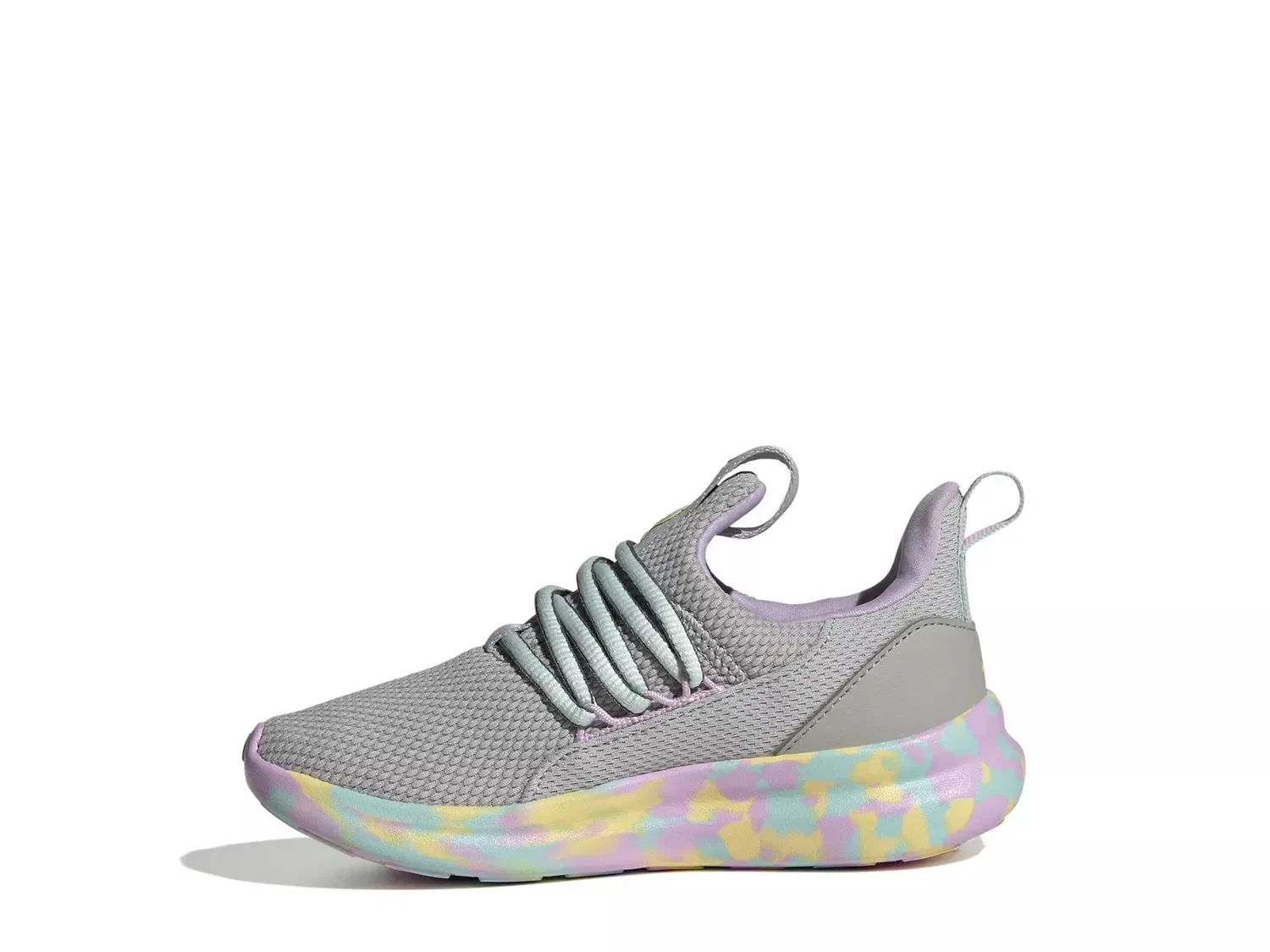 Кроссовки детские Lite Racer Adapt 7.0, adidas, серо-розовые — фото 2