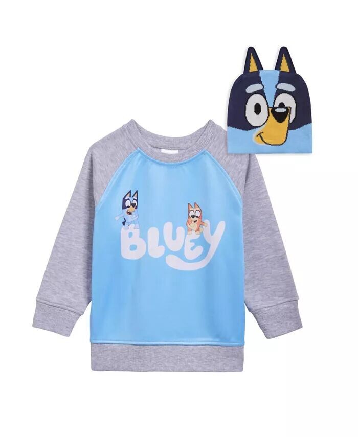 

Флисовая толстовка и шапка Bingo для мальчиков Bluey, синий