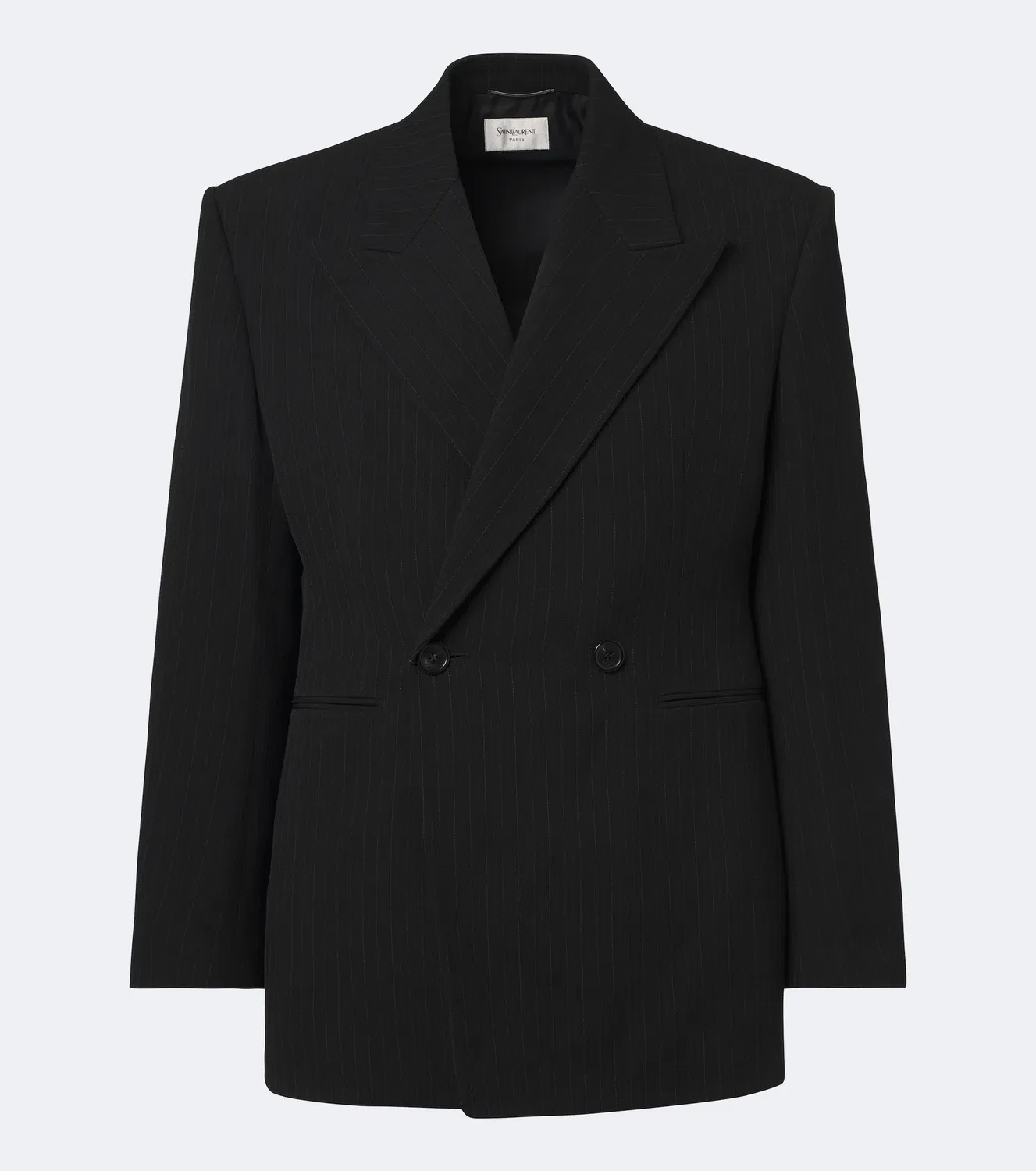 Вечерний пиджак двубортный Saint Laurent, черный
