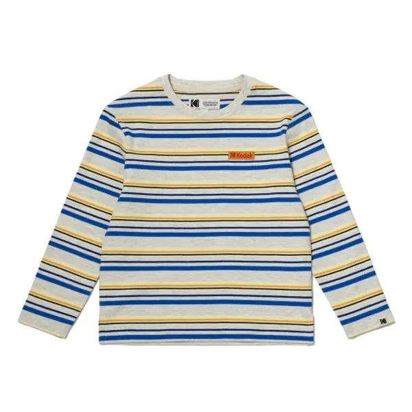 Футболка с длинным рукавом Rainbow Stripe, Kodak Kids, оатмил — фото 2