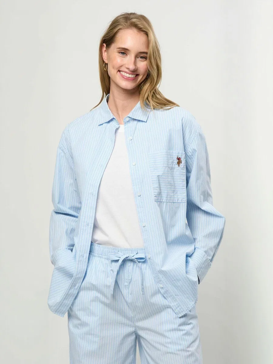 Футболка U.S. POLO ASSN. 'UWLiliena' синего цвета — фото 2