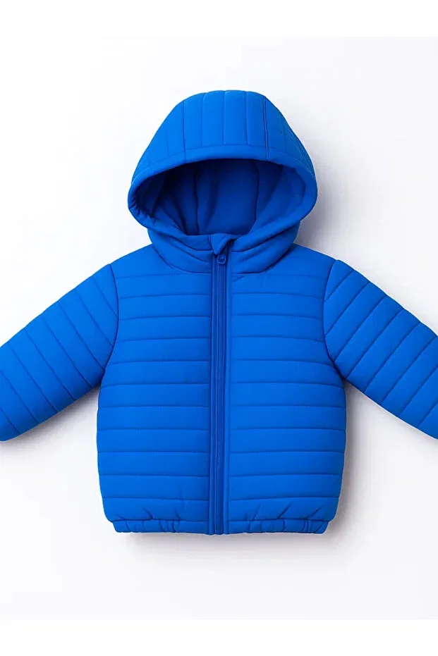 Детское пальто для девочек с длинным рукавом Tiny Trek Midu & Fun, Blue — фото 2