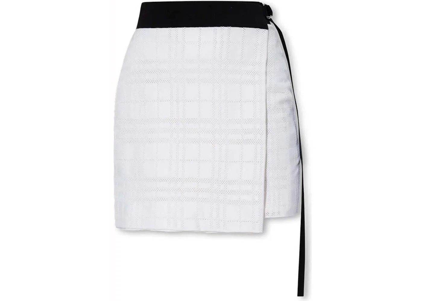 Женская юбка-запах с принтом Everlie Burberry, White/Black