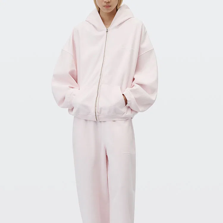 Женский худи с капюшоном Washed Light Pink Alexander Wang — фото 3