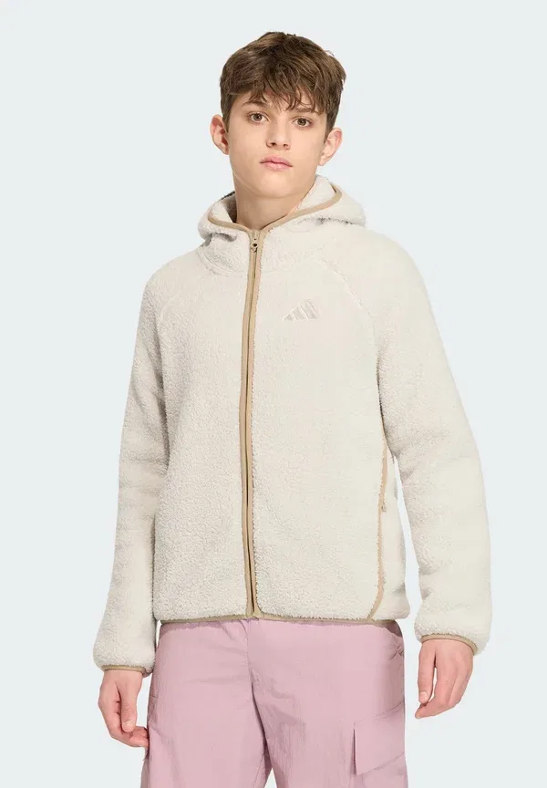 Унисекс - флисовая куртка Adidas Sportswear, бежевый