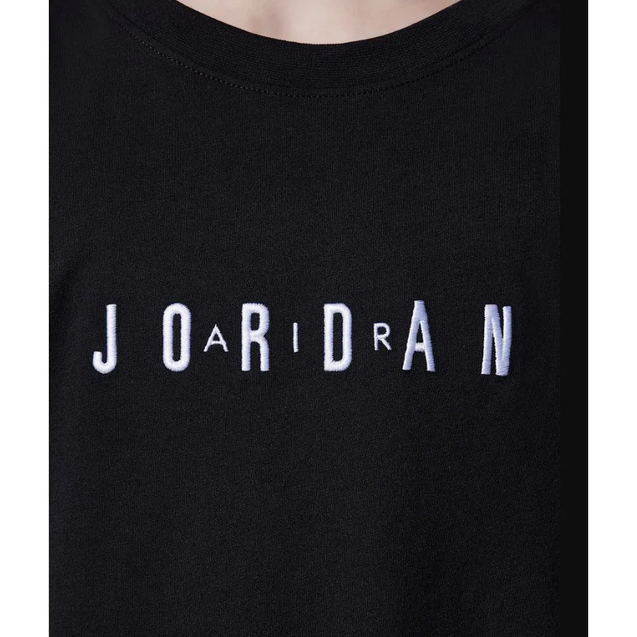 Футболка с длинным рукавом Jordan Jdb Mj Wordmark Emb Crew Nike, Красный — фото 4
