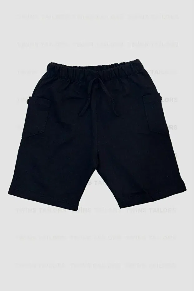 Детские шорты для девочек хлопковые 3 шт Twins Tailors, Black-White-Gray — фото 4
