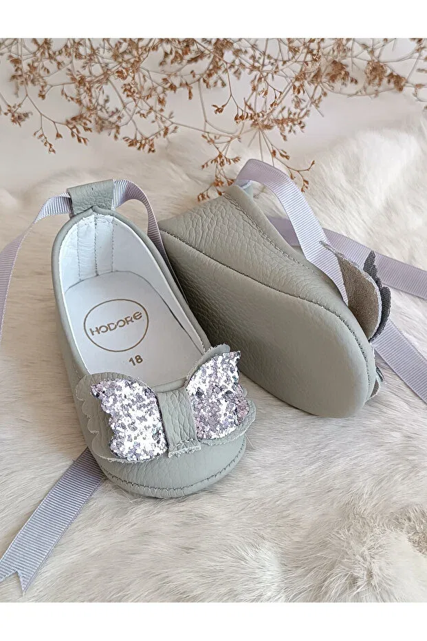 Детские туфли-лодочки без каблука Perla Hodore, Gray — фото 4
