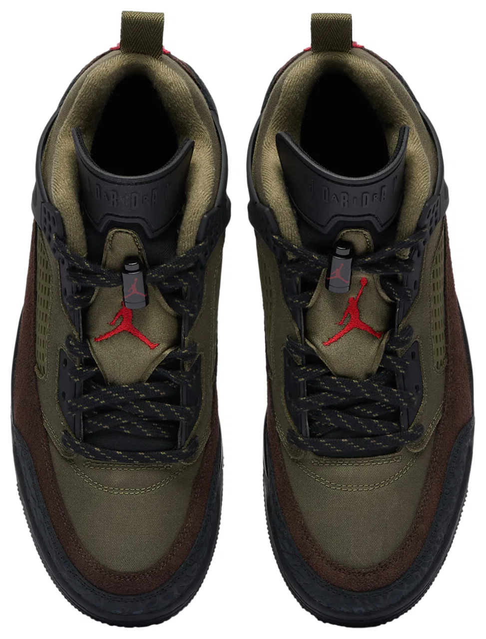 Кроссовки для мальчиков Spizike Low Jordan, цвет Medium Olive/University Red/Black — фото 4