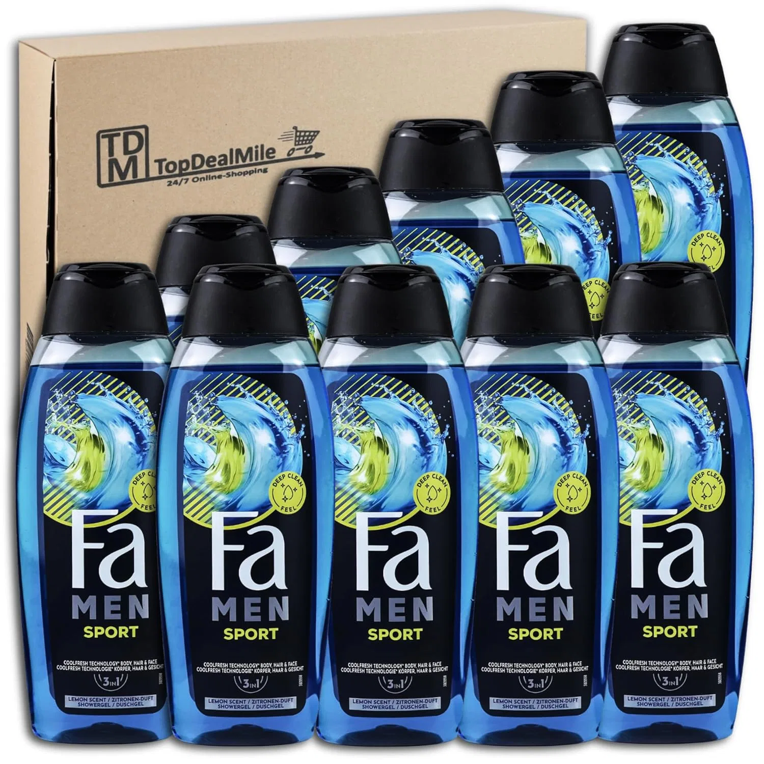 Гель для душа спортивный Fa Men Sport, набор 10 x 250 мл Topdealmile