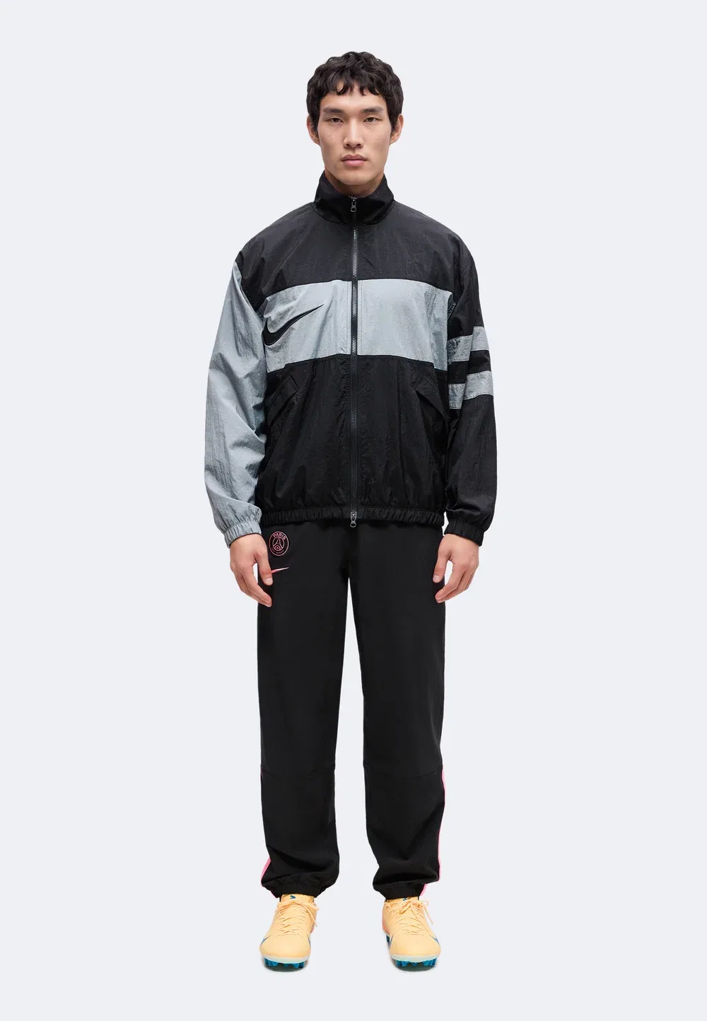 Мужская футбольная спортивная куртка - тренировочная куртка Nike Performance, Black/Cool Grey — фото 2