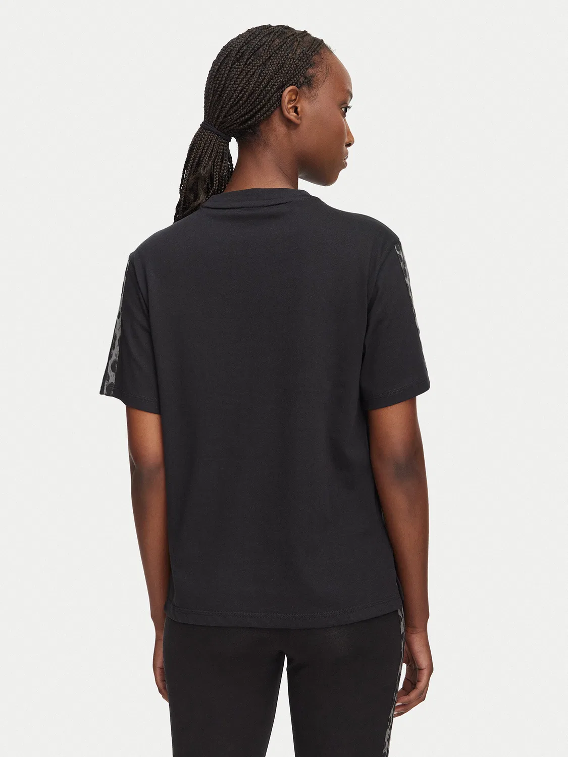 Женская футболка стандартного кроя Seasonal Essentials Animal Print Adidas, черный — фото 3