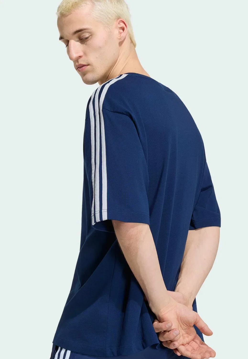 Футболка 3S - футболка с принтом Adidas Originals, Night Indigo — фото 4