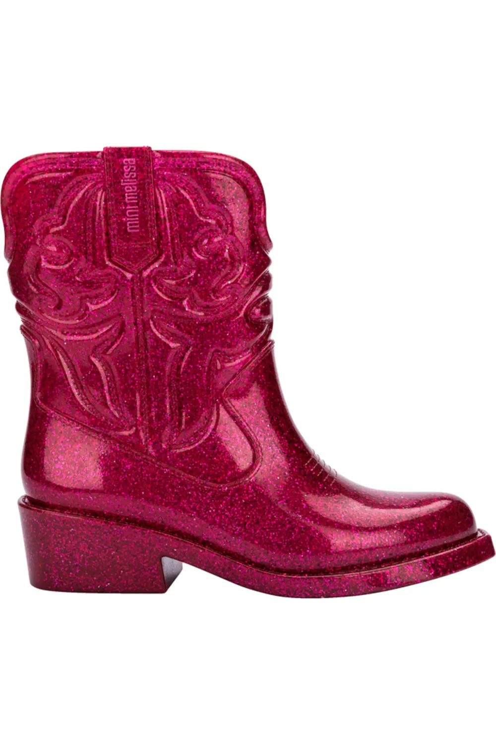 Детские сапоги вестерн с фруктовым ароматом Texas Western Boot Mini Melissa, Glitter Pink — фото 2