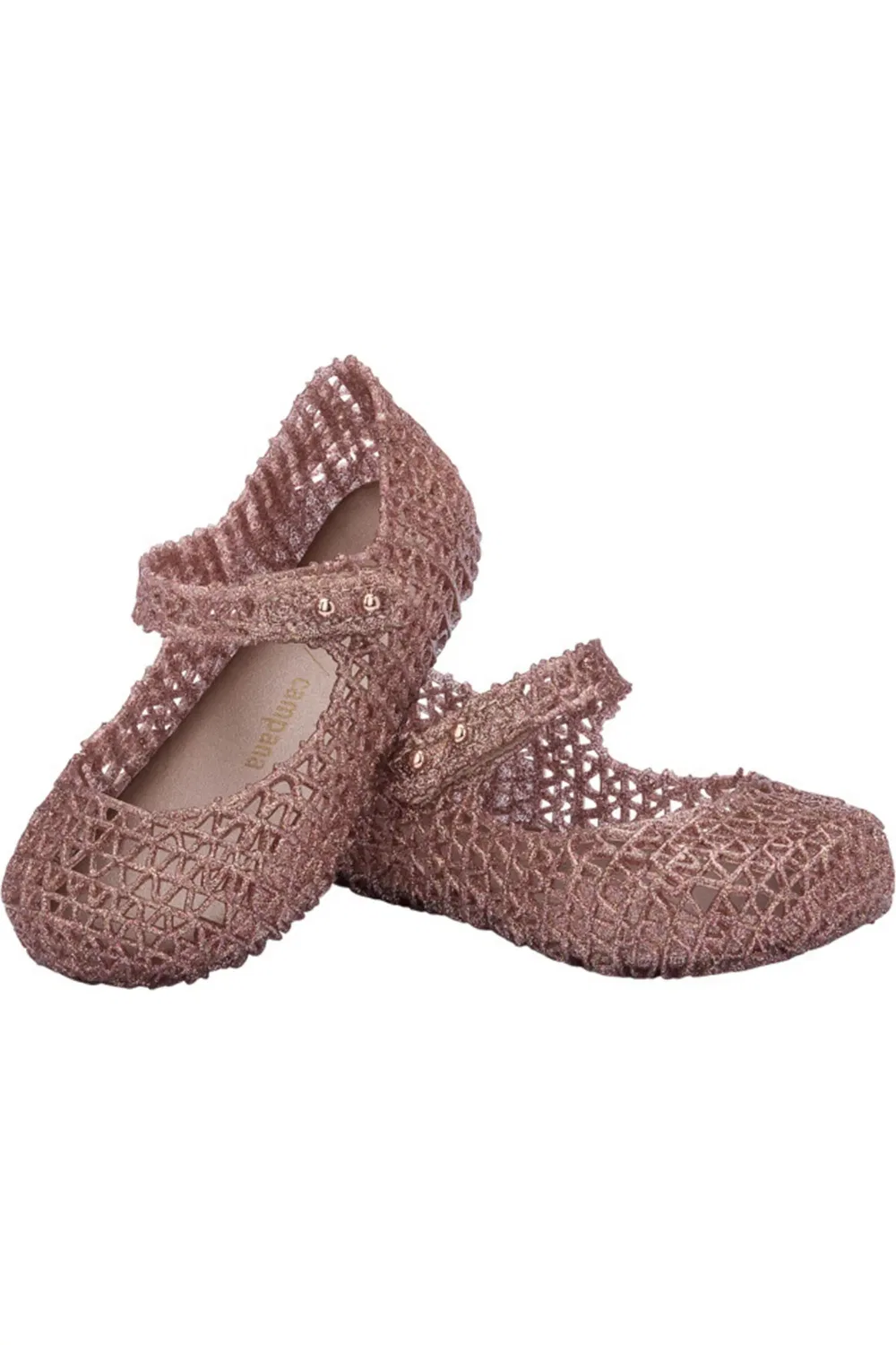 Детские туфли Мэри Джейн на липучке Campana Mini Melissa, светло-розовый — фото 3