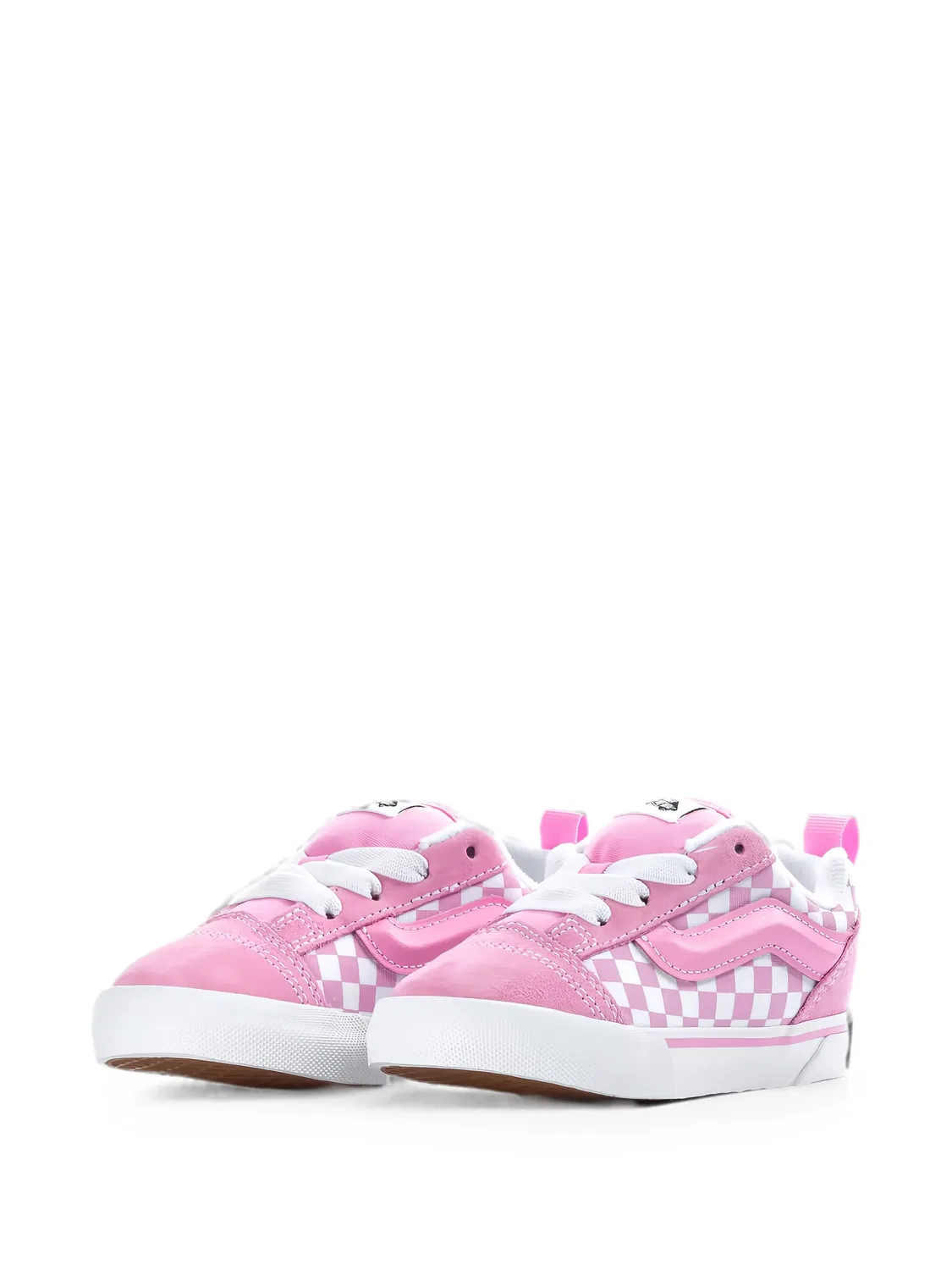 Кеды Knu Skool Checkerboard Vans Kids, розовый — фото 2