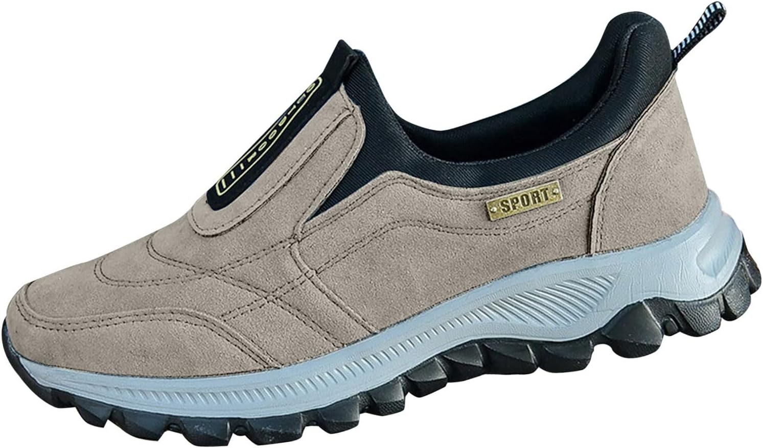 

Ортопедические кроссовки Enjerr для мужчин, с поддержкой свода стопы, дышащие, легкие, противоскользящие, удобные, водонепроницаемые, для ходьбы и походов Generic, хаки