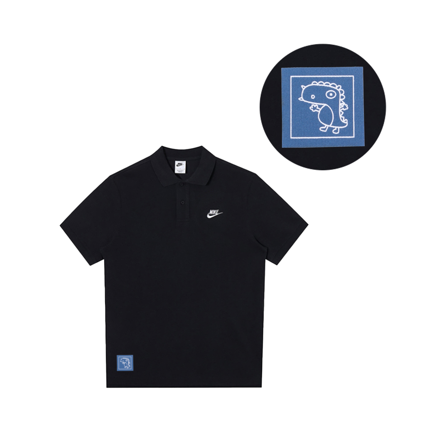 

Nike Мужская черная поло, Черный, Nike Мужская черная поло