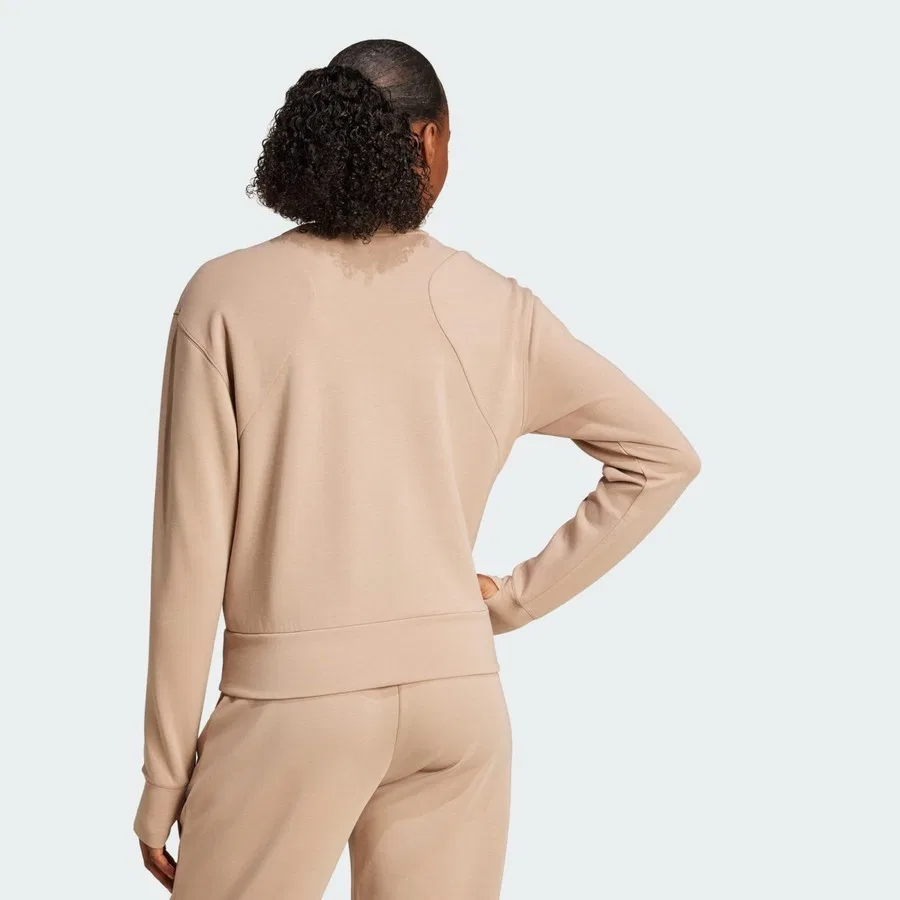 Женский свитшот с круглым вырезом и свободным кроем Performance JX7304 Designed-for-Training Warm-Up Crewneck Sweatshirt adidas, Фиолетовый — фото 2