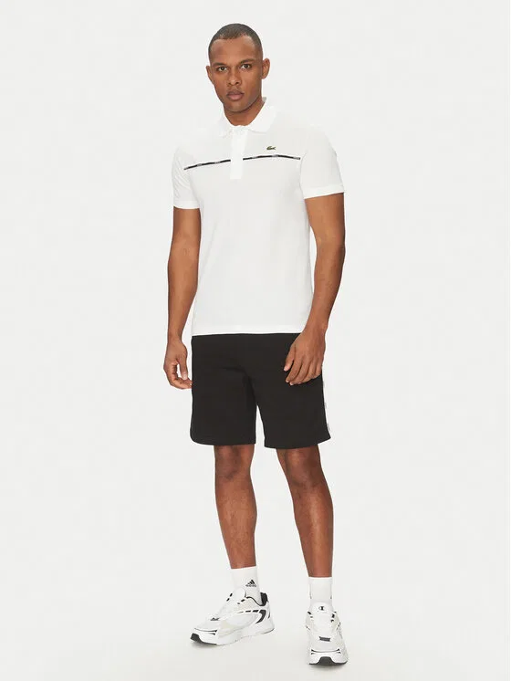 Поло Lacoste Regular Fit, мужское, хлопок, белый — фото 2