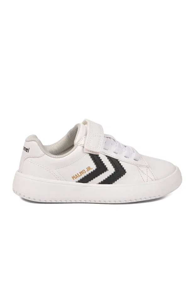 Детские спортивные кроссовки для девочек на шнуровке Malmo Jr Hummel, White-Black — фото 3