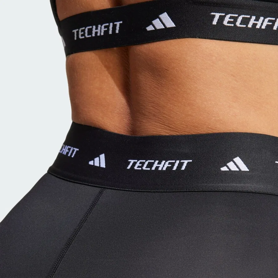 Спортивные узкие брюки ADIDAS PERFORMANCE «Капри» черного цвета — фото 4