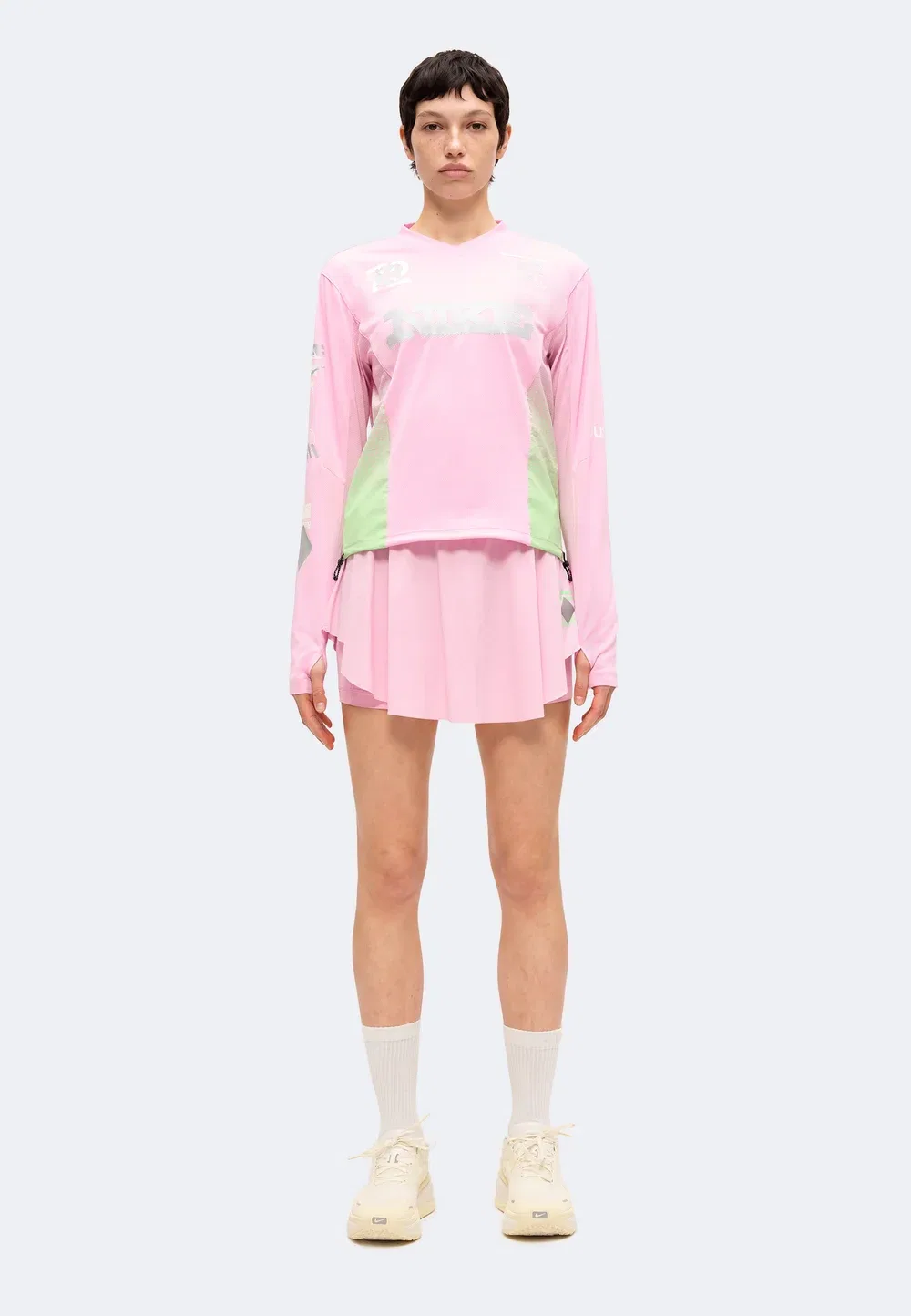Юбка-Шорты Swift - спортивная юбка Nike Performance, Pink Rise/Black/Illusion Green — фото 2