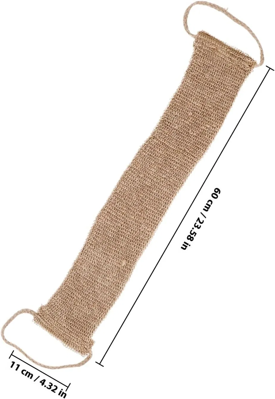 Скребок для спины Yardenfun из натуральной джута, 60x11x1 см — фото 2