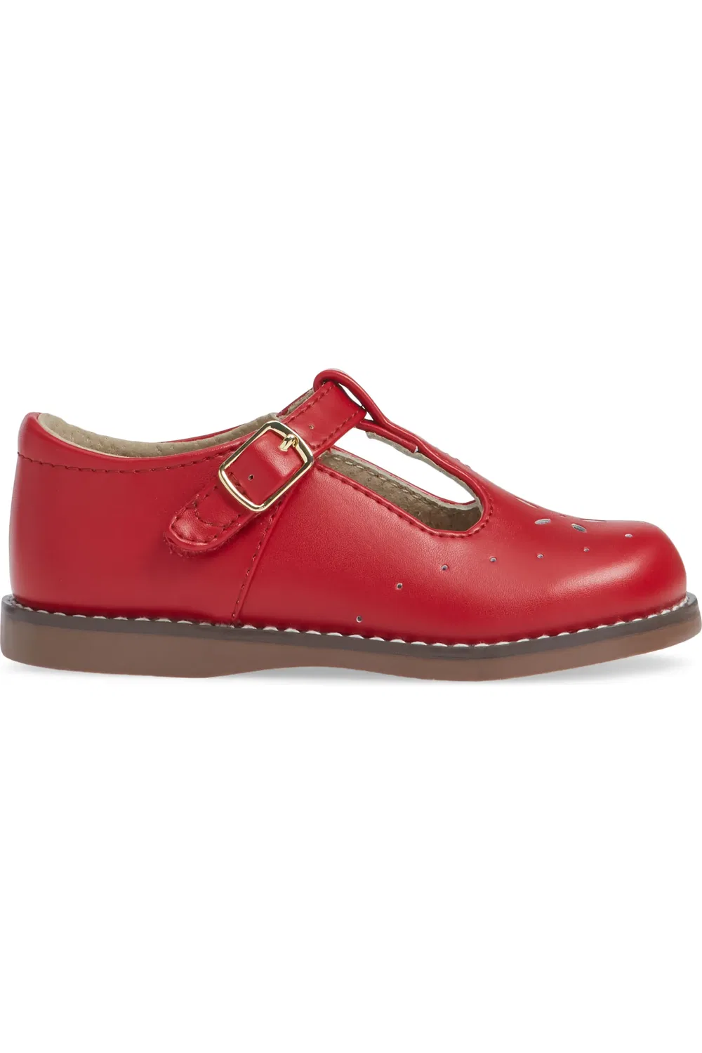 Детские туфли Мэри Джейн с цветочным декором Sherry Footmates, Apple Red — фото 3