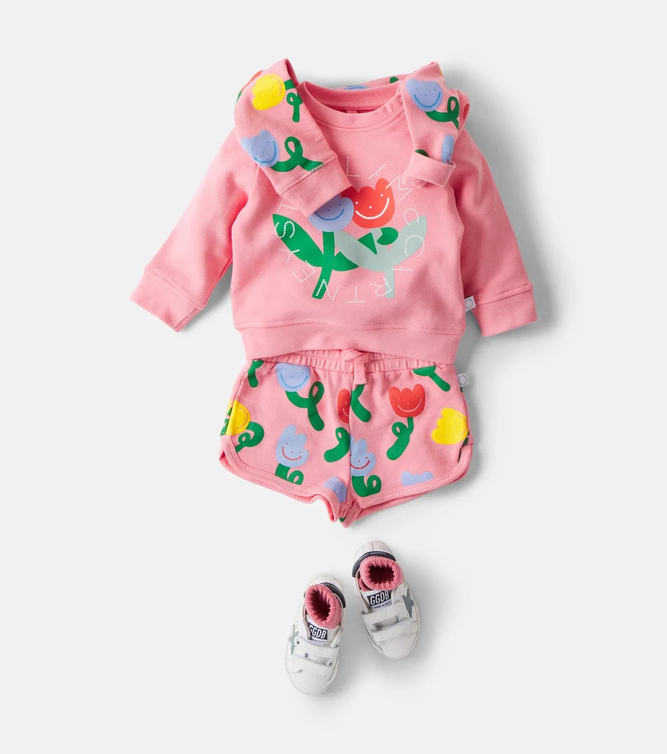 Детская толстовка из хлопкового джерси с принтом Stella Mccartney Kids, розовый — фото 2