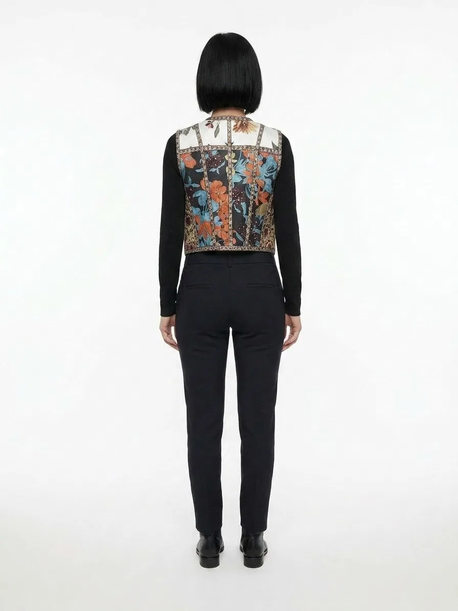 Женский жилет с ярким принтом Multicolor Polyamide Waistcoat Dolce & Gabbana, Multicolor — фото 2