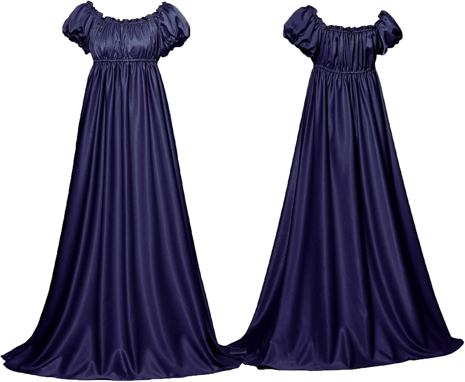 Женское платье с пышными рукавами Викторианское, Dark Blue — фото 4