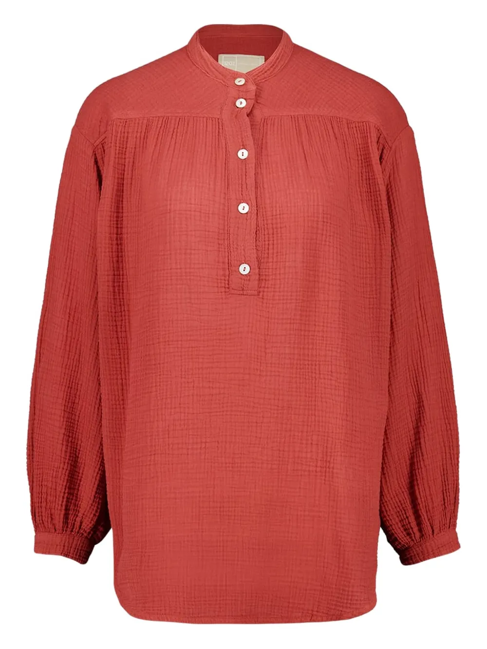 

Блузка с длинными рукавами на пуговицах 120% Lino, красный