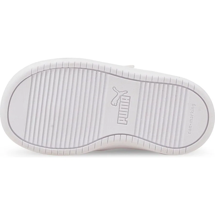 Кроссовки детские с дышащей конструкцией Puma Rickie Ac+ inf, Бело-красный — фото 4