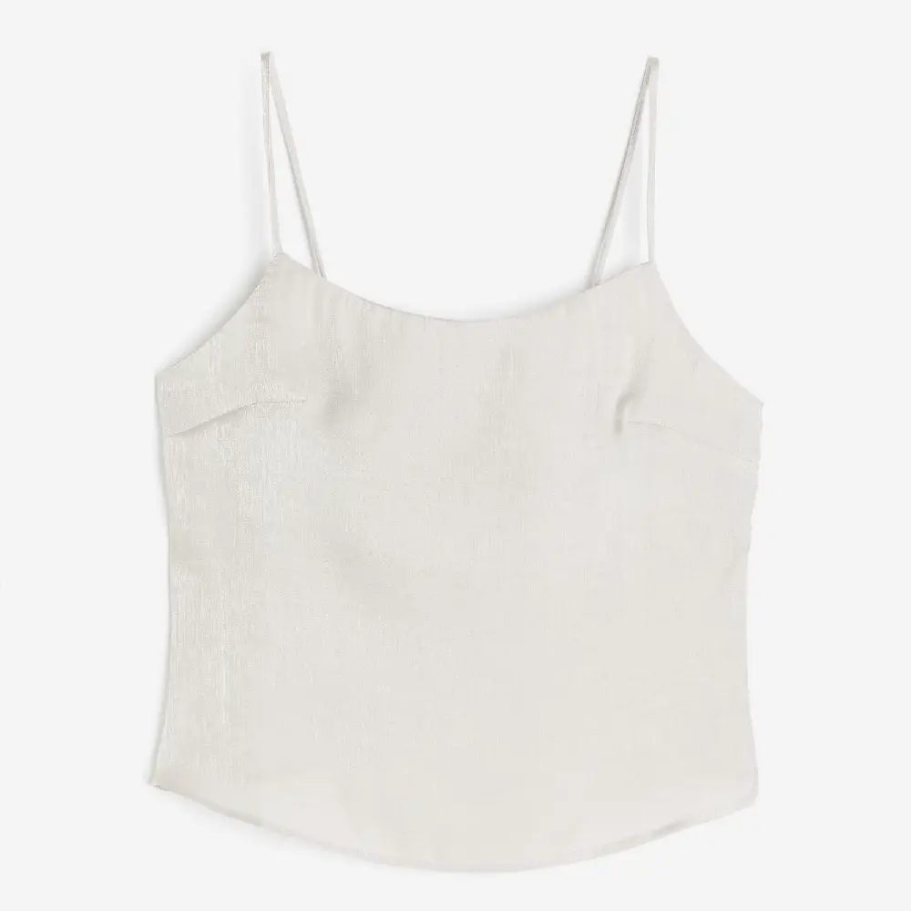 

Топ H&M Tie-detail Camisole, светло-серый