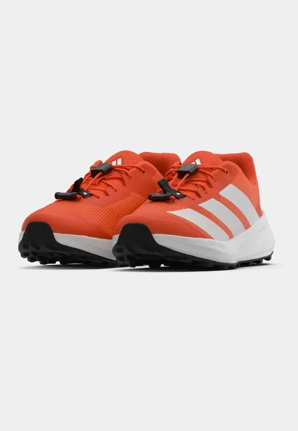 Кроссовки Agravic унисекс для бега по неровным поверхностям Adidas Terrex, белый/черный/оранжевый — фото 3