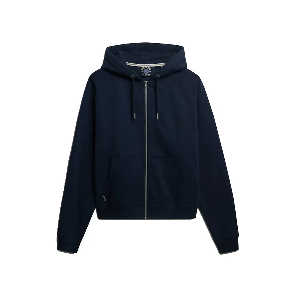 Худи оверсайз Superdry Essential Logo, синий — фото 3