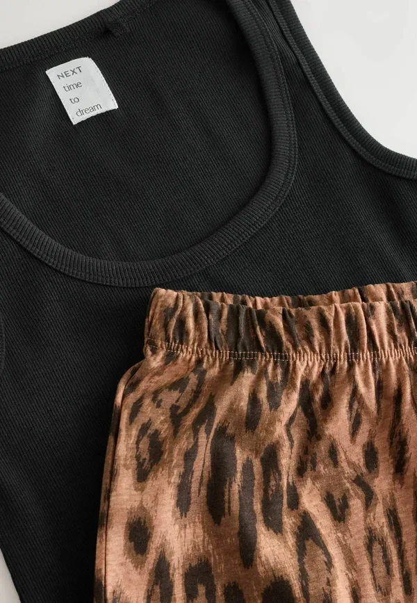 Комплект пижамы из 95% хлопка, 5% эластана Next, Animal Print, животный принт — фото 4