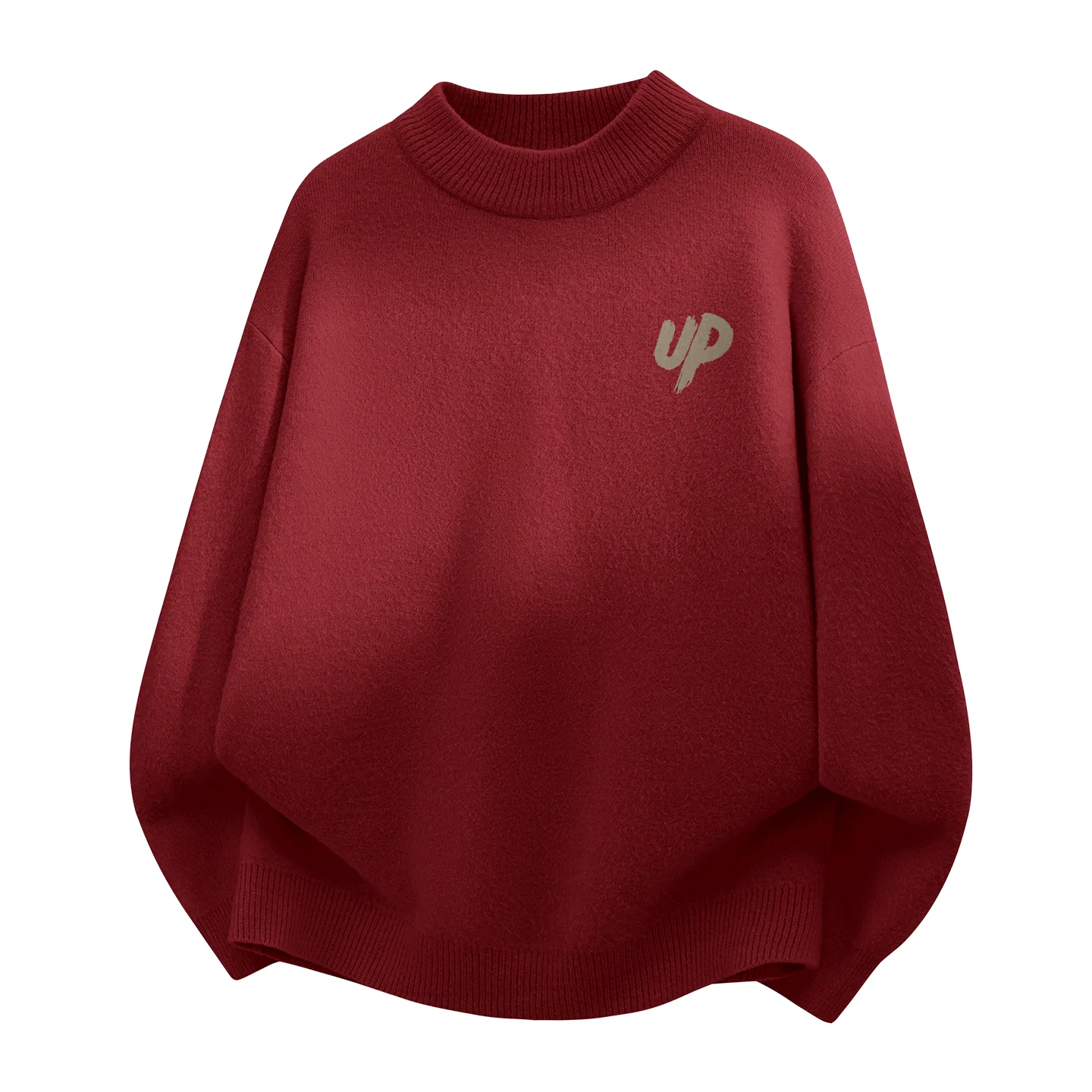 Детский свитер оверсайз Sheep Cashmere All-in-One Cashmere MINISO, Burgundy (B Up Chest Logo)