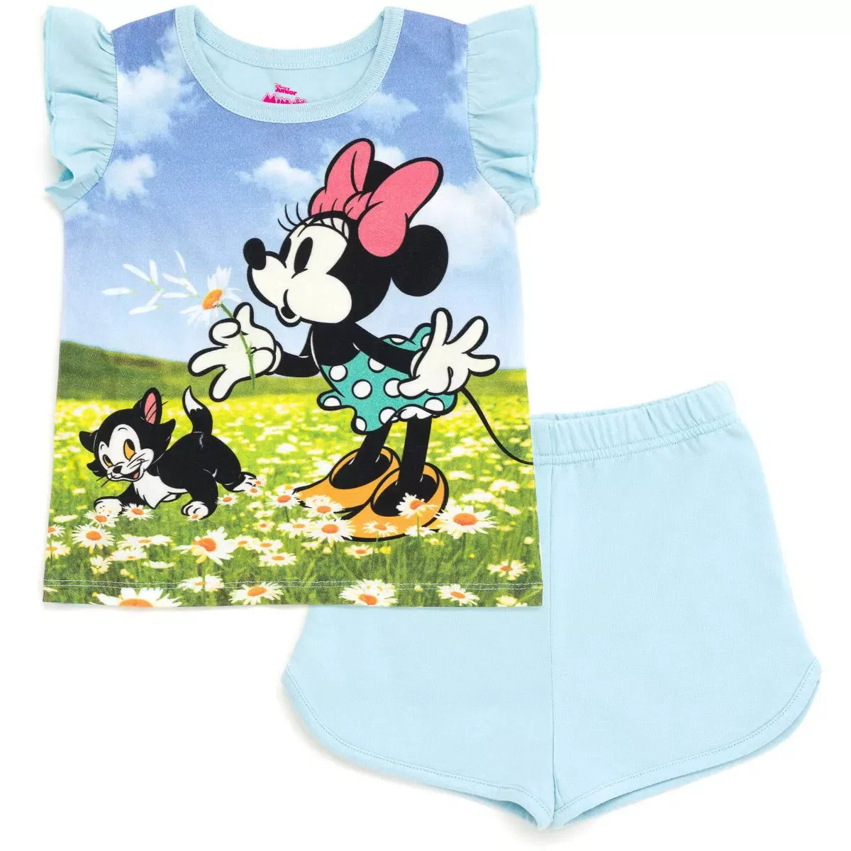 Детский комплект футболки и шорт с принтом Minnie Mouse Disney, Цвет Minnie Mouse