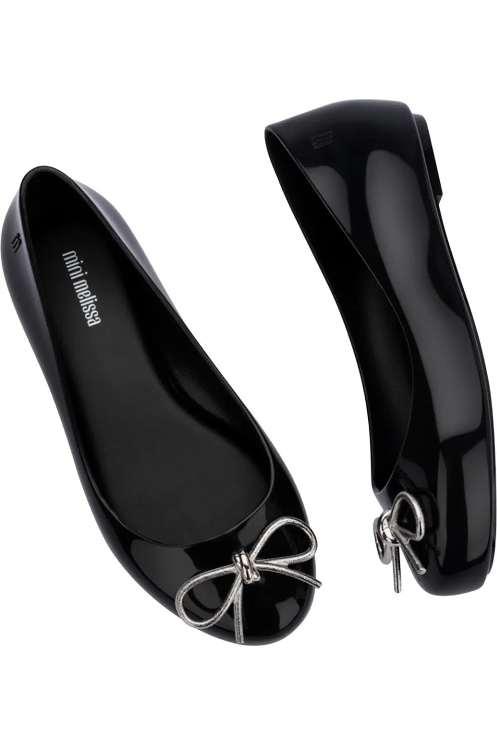 Балетки детские с бантом Sweet Love Mini Melissa, Black/Onyx — фото 4