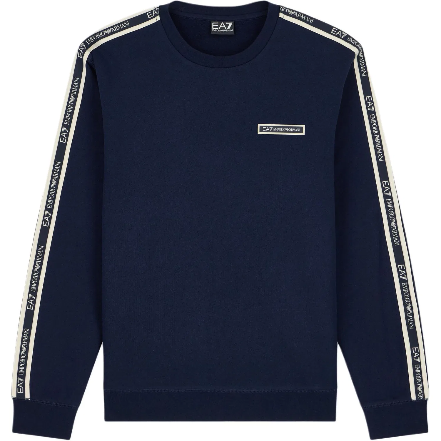 Мужской свитшот с круглым вырезом, свободный крой, Marine Blue, EMPORIO ARMANI