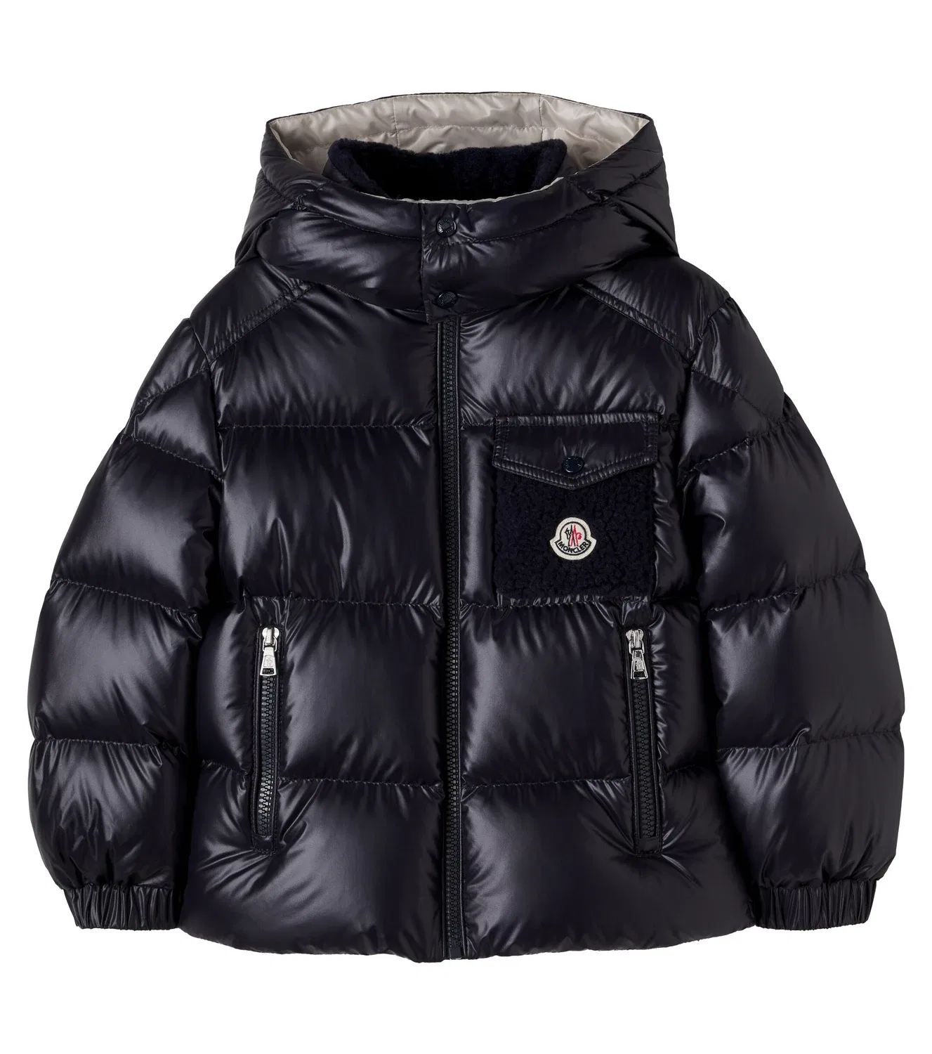 Пуховик с капюшоном Yule Moncler Enfant, синий