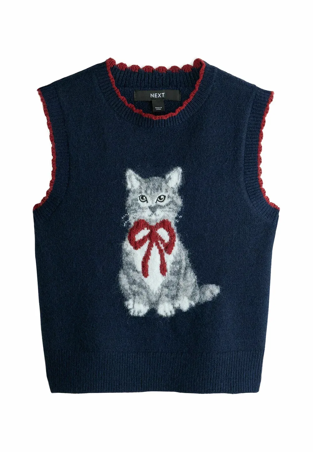 Майка стандартного кроя Next, Navy Blue Cat — фото 3